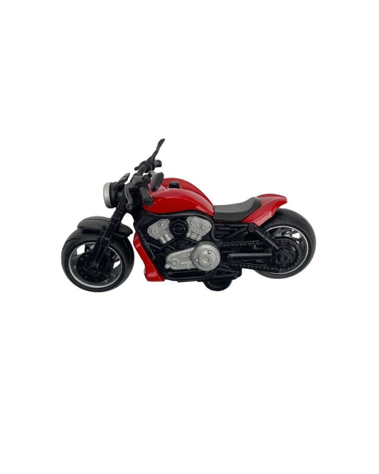 Mini Plastic Motorcycle Model Light Sound Effect Pull Back Friction Toy Vehicle
