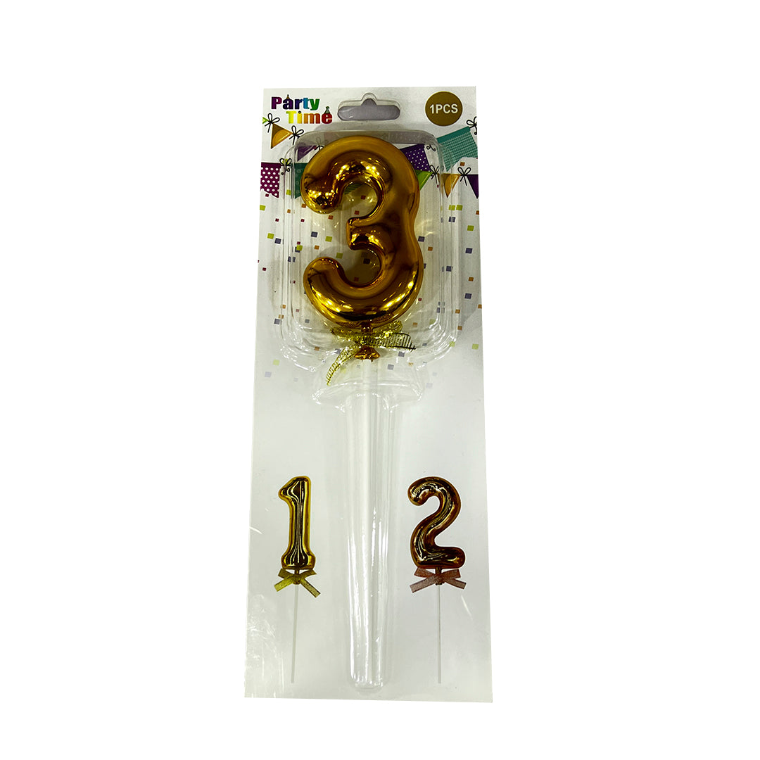 PLASTIC NUMBER  3 GOLD