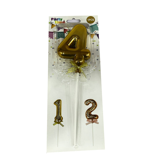 PLASTIC NUMBER 4 GOLD