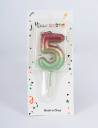 Number 5 Candle