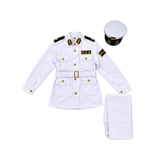 Police Women Costume White with skirt