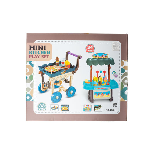 Mini Kitchen With Play Set 25 Pcs
